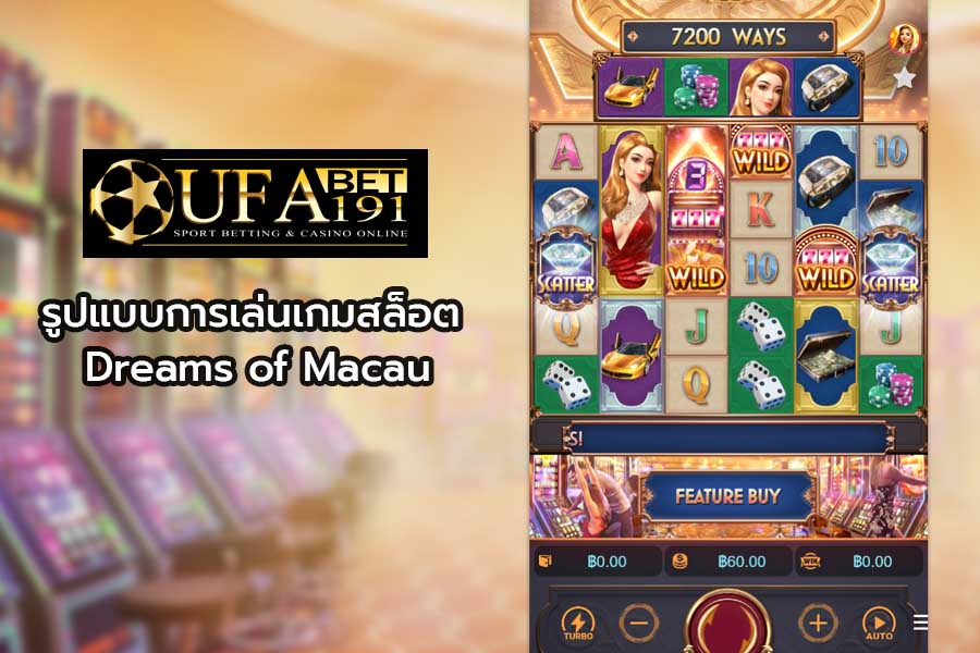 รูปแบบการเล่นเกมสล็อต Dreams of Macau