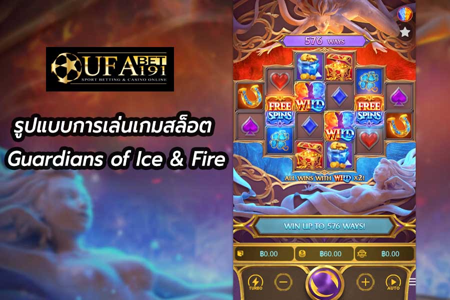 รูปแบบการเล่นเกมสล็อต Guardians of Ice & Fire