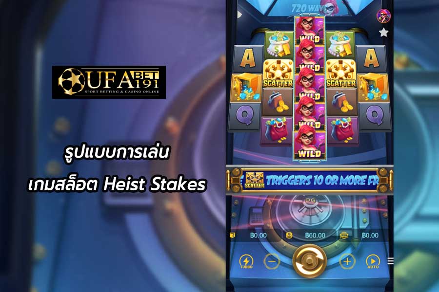 รูปแบบการเล่นเกมสล็อต Heist Stakes