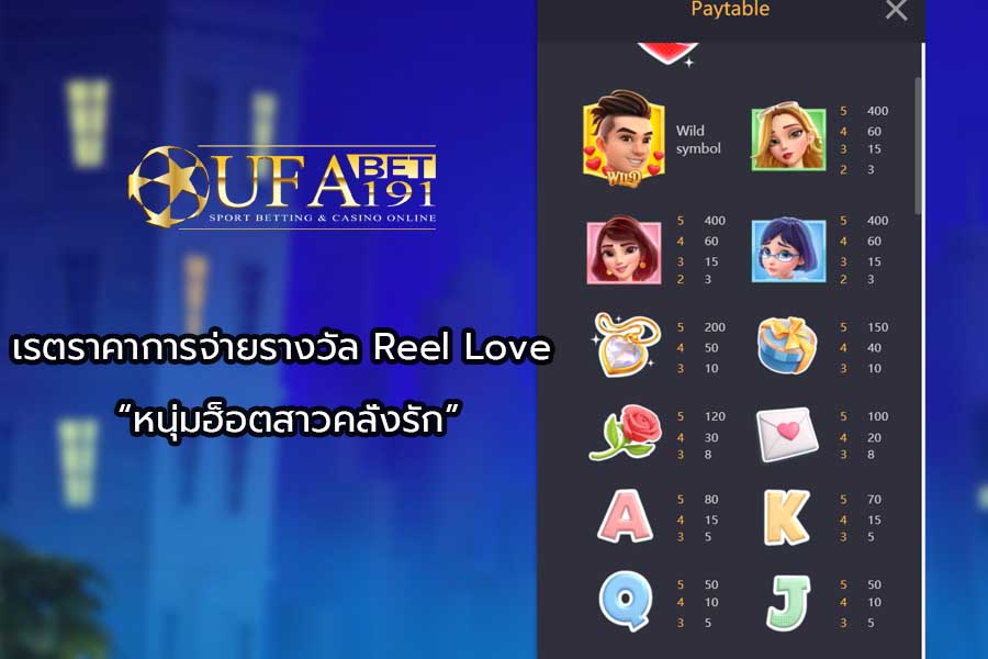 เรตราคาการจ่ายรางวัล Reel Love “หนุ่มฮ็อตสาวคลั่งรัก”